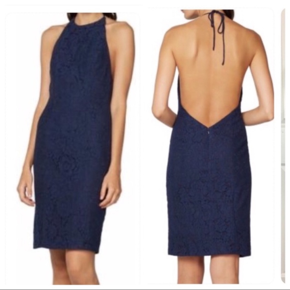 NWT Fame And Partners Navy Lace Dress